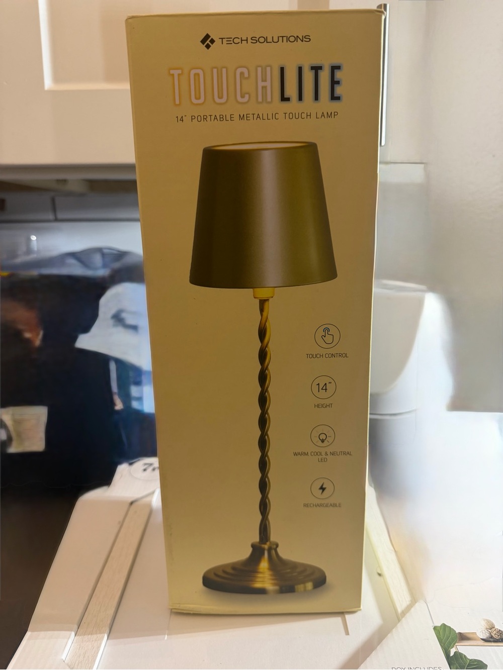 TouchLite Metallic Table Lamp in Brass Finish
